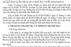 Trung tâm Thị Nghè chia chác 760 triệu đồng tiền từ thiện cho cán bộ