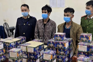 Nghệ An: Bắt 2 đối tượng thu giữ 5 bao tải chứa đầy hàng cấm