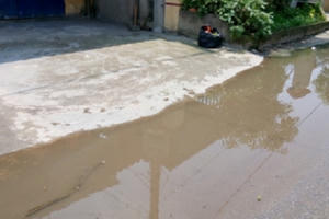 Nam Trực (Nam Định): Dân bức xúc vì chậm dự án làm cống dẫn nước, vỉa hè