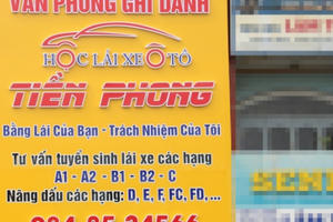 Tràn lan Công ty, văn phòng tuyển sinh đào tạo lái xe không phép ở Đồng Nai