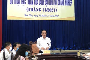 Chủ tịch tỉnh Bạc Liêu đối thoại trực tuyến với doanh nghiệp