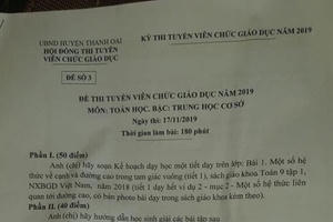 Giáo viên Hà Nội mất 3 giờ chờ đợi đề thi viên chức