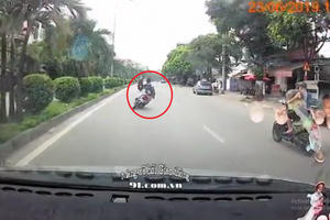 Clip: Phóng nhanh vượt ẩu nam thanh niên chút nữa "quên cả lối về"