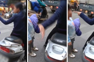 [Clip]: Phản cảm với hình ảnh quát tháo, đánh trẻ nhỏ giữa đường