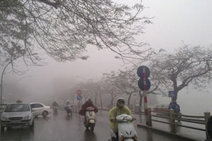 Gió mùa Đông Bắc tràn về Miền Bắc chuyển mưa giông