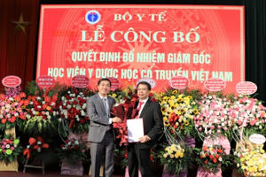 PGS.TS Nguyễn Quốc Huy được bổ nhiệm Giám đốc Học viện Y- Dược học cổ truyền Việt Nam