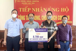 BV Group đã tài trợ hơn 20 nghìn khay xét nghiệm Covid-19 cho Bắc Giang