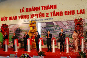 Quảng Nam: Khánh thành công trình nút giao vòng xuyến 2 tầng Chu Lai