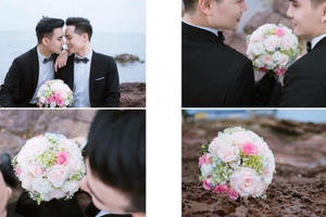 Xôn xao đám cưới đồng tính đầu tiên ở Hải Phòng với cặp nam chính được xếp vào hàng "cực phẩm"