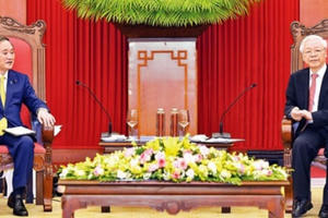 Tổng Bí thư, Chủ tịch nước tiếp Thủ tướng Nhật Bản