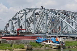 Một công nhân tử vong khi thi công cầu Ghềnh