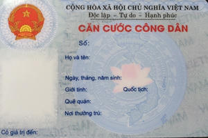 Công bố 21 thủ tục cấp, đổi thẻ Căn cước công dân