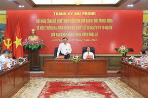 Ban Bí thư quyết định kiểm tra công tác tổ chức, cán bộ tại Hải Phòng Ban Bí thư quyết định kiểm tra công tác tổ chức, cán bộ tại Hải Phòng