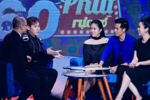 Lê Phương bầu vượt mặt vẫn đến ủng hộ Nguyên Vũ trong show hát tái hiện sự nghiệp