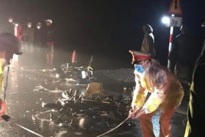 Hà Tĩnh: Hai xe máy đối đầu trong đêm, 2 người đàn ông tử vong