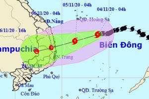 Từ đêm nay nhiều tỉnh Nam Trung Bộ mưa rất to