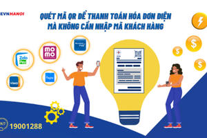 EVNHANOI đẩy mạnh thanh toán tiền điện không dùng tiền mặt EVNHANOI đẩy mạnh thanh toán tiền điện không dùng tiền mặt