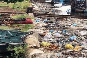 Quảng Ngãi: Rác thải ngập tràn Cảng cá Sa Huỳnh