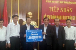 Thanh Hóa hỗ trợ 1 tỷ đồng cho tỉnh Quảng Nam sau mưa lũ