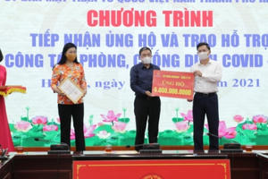 Nhiều cá nhân, tổ chức ủng hộ công tác phòng, chống dịch Covid-19 trên địa bàn Hà Nội