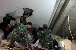 Cận cảnh vụ tai nạn sập nhà khiến 3 người chết tại Cao Bằng