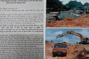 Quảng Ninh: Hàng chục năm đi đòi đất không được, công dân gửi Đơn khiếu nại khẩn cấp lên Chủ tịch HĐND tỉnh