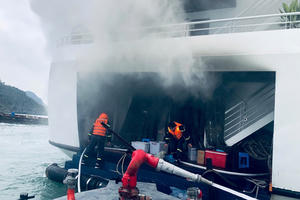 Công an Hải Phòng thông tin vụ cháy tàu nghỉ đêm tại Đặc khu Cát Hải