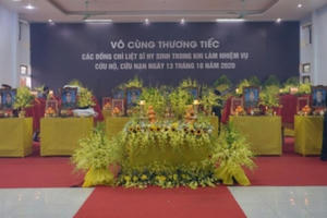 Sáng nay (18/10), tổ chức lễ tang cấp cao cho 13 liệt sĩ hy sinh khi tìm kiếm cứu nạn tại Rào Trăng 3