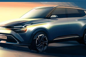 Lộ ảnh phác thảo Kia Rondo 2022 trước ngày ra mắt
