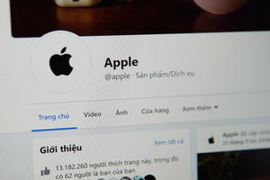 Fanpage Apple không có 'tick' xanh