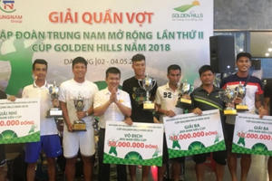 Các tay vợt Đà Nẵng thống trị Giải quần vợt Trung Nam mở rộng