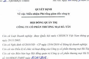 Miễn nhiệm Phó tổng giám đốc sau chưa đầy 2 tháng bổ nhiệm