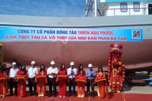 Quảng Nam: Hạ thủy tàu cá vỏ thép 18 tỷ đồng