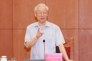 Tổng Bí thư Nguyễn Phú Trọng chủ trì Hội nghị tổng kết 10 năm phòng, chống tham nhũng, tiêu cực Tổng Bí thư Nguyễn Phú Trọng chủ trì Hội nghị tổng kết 10 năm phòng, chống tham nhũng, tiêu cực