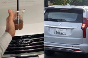 Xôn xao hình ảnh 2 xế hộp tiền tỷ ở Nghệ An cùng mang 1 biển số giả