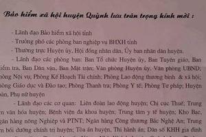 Nghệ An: Đóng dấu đỏ, phát giấy mời liên hoan sếp cơ quan về hưu