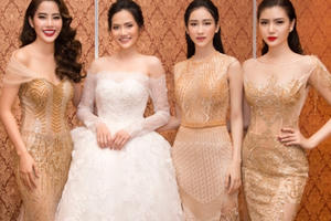Bốn nữ hoàng sắc đẹp Việt thay phiên nhau làm vedette thời trang
