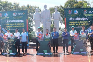 Khởi công công trình tu bổ Tượng đài "Bác Hồ với tuổi trẻ"