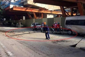 Dự án đường sắt Nhổn - Ga Hà Nội: Họp kiểm điểm nhà thầu làm rơi thanh sắt dài 3m xuống đường