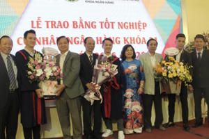 Gặp mặt tân sinh viên K25 và lễ trao bằng cử nhân cho sinh viên K21 chuyên ngành ngân hàng HUBT