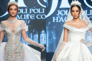 Kiều Loan, Tiểu Vy diện váy xẻ sâu diễn thời trang