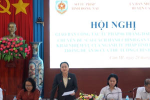 Sở Tư pháp Đồng Nai: Nỗ lực hoàn thiện cải cách hành chính gắn liền số hóa