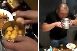 Người đàn ông nuốt 27 quả trứng sống vì thua cược