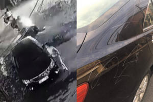 Khởi tố vụ án người phụ nữ ăn mặc sang trọng cào xước xe Camry