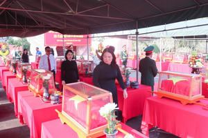 Vĩnh Long tổ chức Lễ truy điệu, an táng 36 hài cốt liệt sĩ