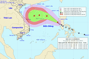 Bão Haikui giật cấp 10 đang tiến vào Biển Đông