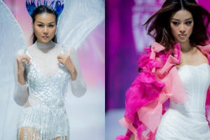 Thanh Hằng - Khánh Vân hóa “nữ hoàng” trong bộ sưu tập mới của Ivan Trần
