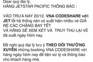 Hàng nghìn vé máy bay Tết bỗng nhiên bị hủy do "lỗi hệ thống" Hàng nghìn vé máy bay Tết bỗng nhiên bị hủy do "lỗi hệ thống"