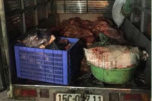 Bắc Giang: 3 tạ thịt lợn không qua kiểm dịch bị bắt giữ