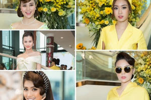 Dàn mỹ nhân khoe sắc với hoạ tiết hoa mimosa, hoa tử đằng của Adrian Anh Tuấn